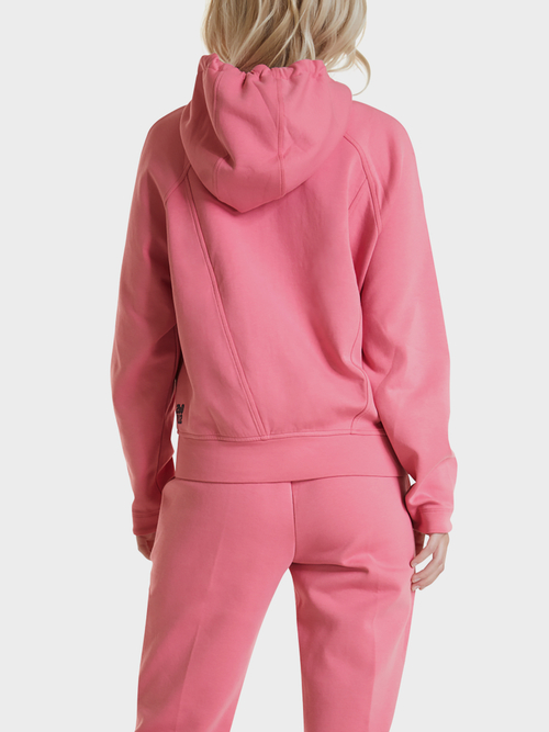 Hooded jacket in stretch cotton