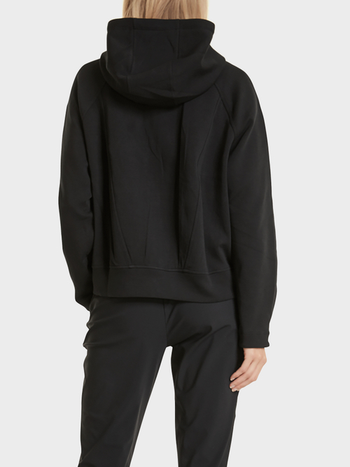 Hooded jacket in stretch cotton