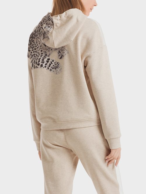 Sweatshirt met luipaardprint en capuchon