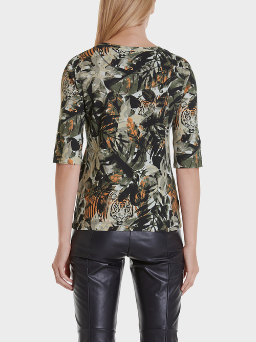 Katoenen shirt met junglemotief