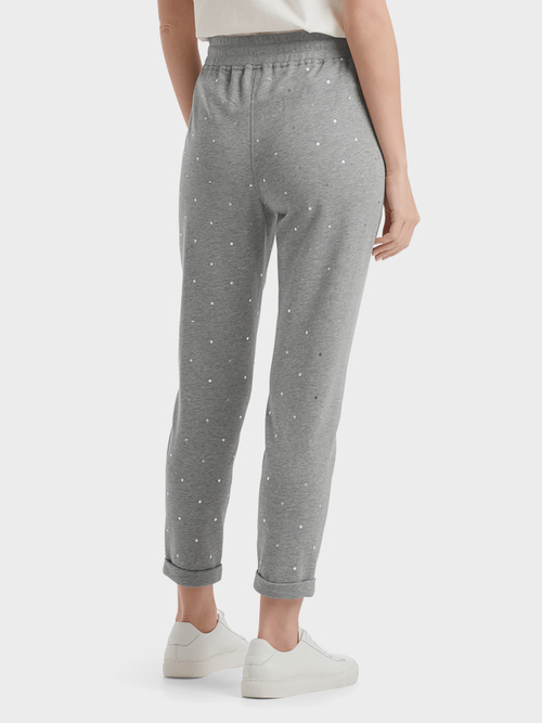 Pants with small rhinestones
