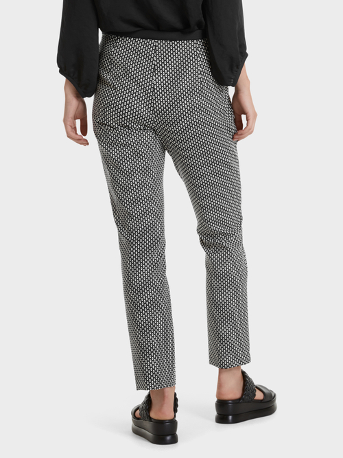 Stretchhose mit Karo-Kleinmuster