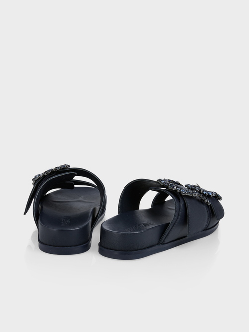 Fußbettsandalen mit Schmucksteinen