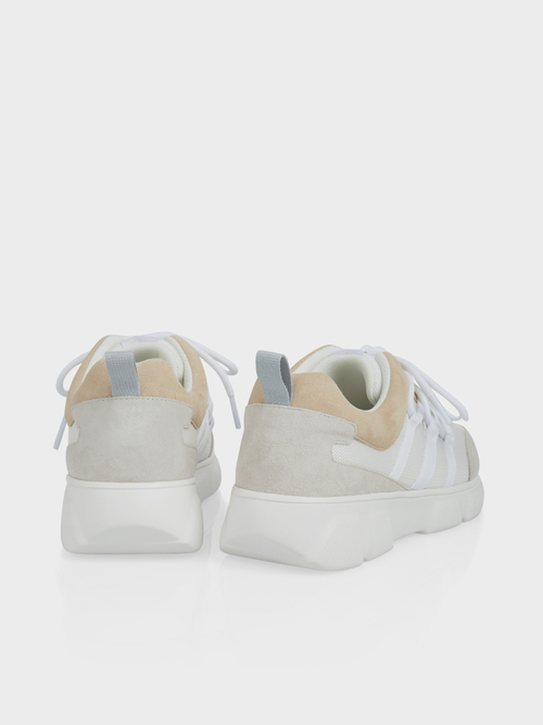 Sneaker mit Mesh und Veloursleder