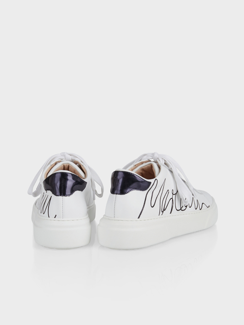 Cassette trainers with logo