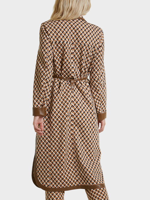 Statement coat with graphic pattern