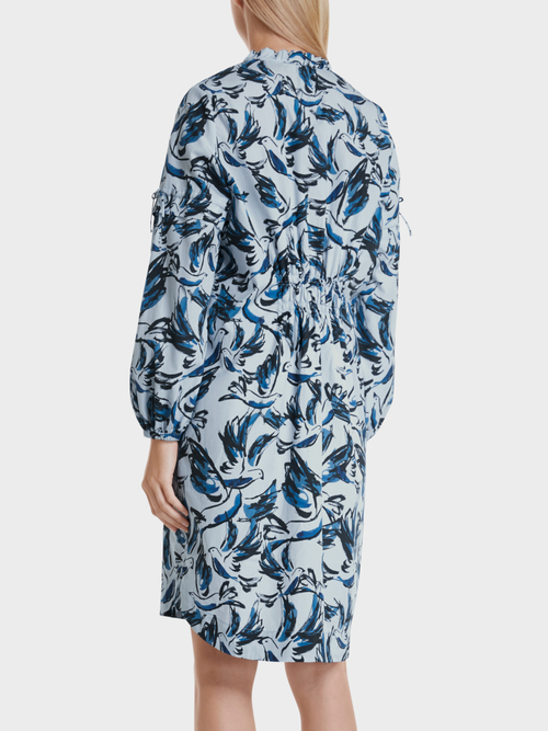 Baumwollkleid mit Bird-Print
