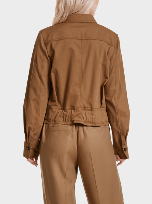 Kurze Jacke aus Baumwoll-Trikotine