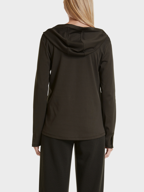 Jersey top with hood