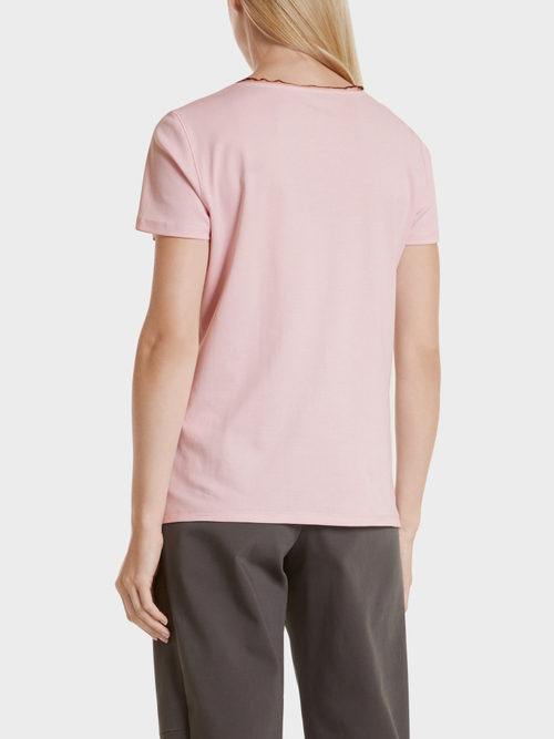 T-shirt with silk detail
