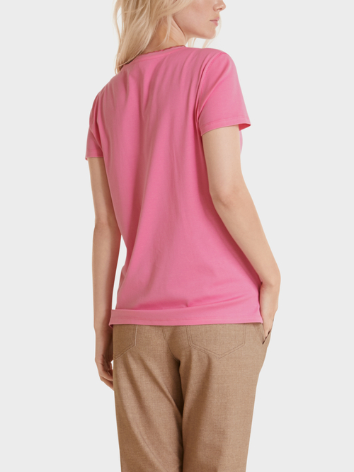 T-Shirt mit Seidendetail