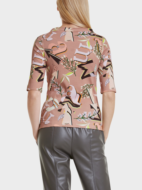 Cotton top with letter print
