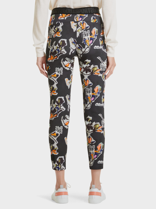 Hose mit Magnolien-Print