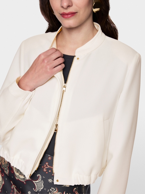 Jacket with stand-up collar and zip