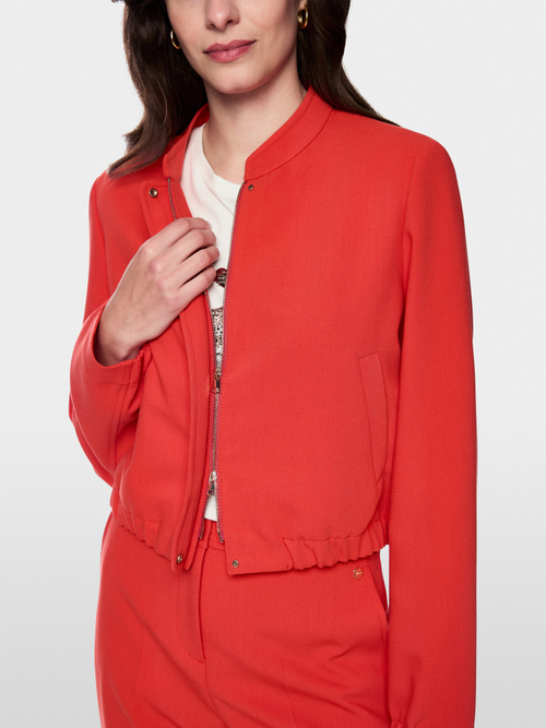 Jacket with stand-up collar and zip