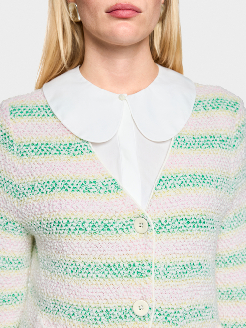 ‘Knitted in Germany’ bouclé cardigan