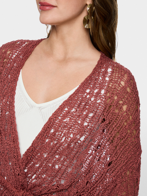 ‘Rethink Together’ openwork cardigan
