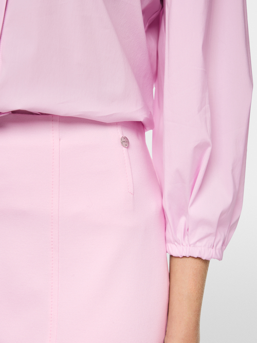 Knee-length stretch viscose skirt