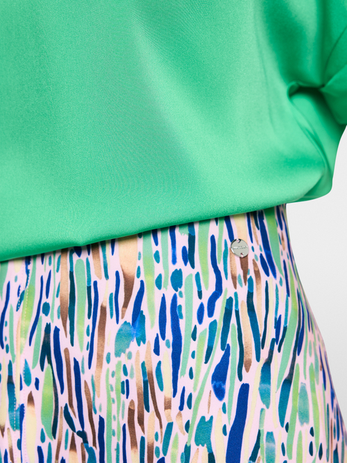Calf-length skirt made of scuba jersey