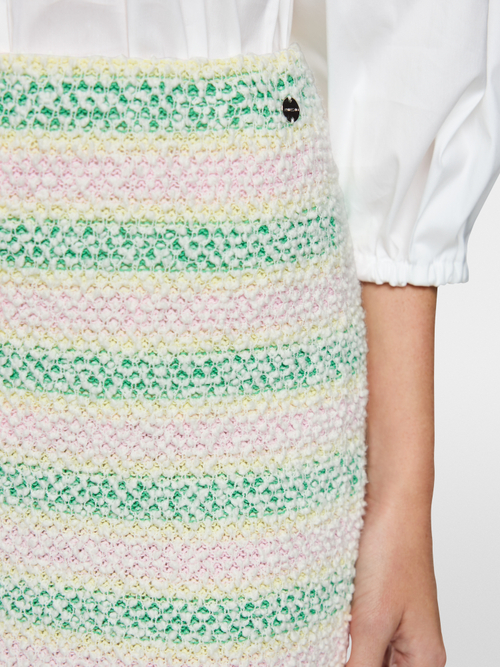 ‘Knitted in Germany’ bouclé skirt