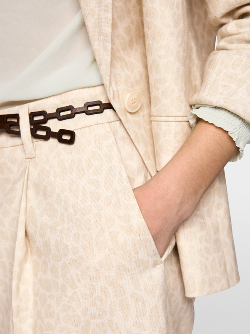 WASCO trousers with leopard print