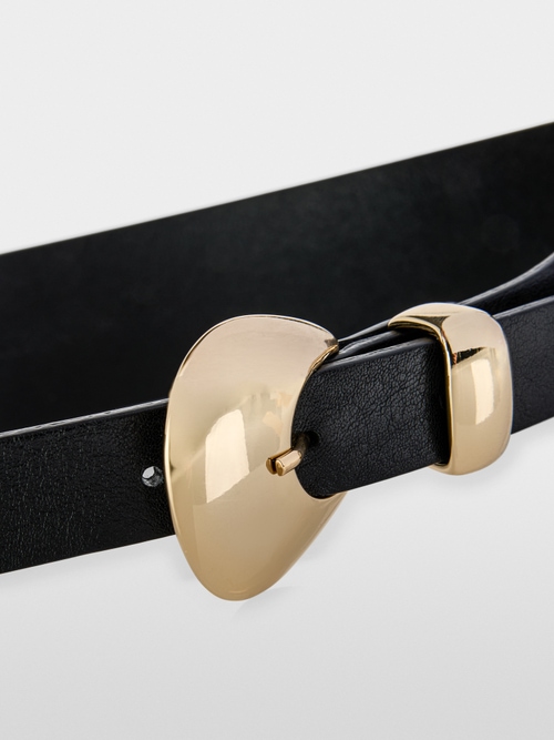 Wide leather belt