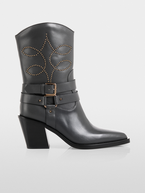 Leather western boots