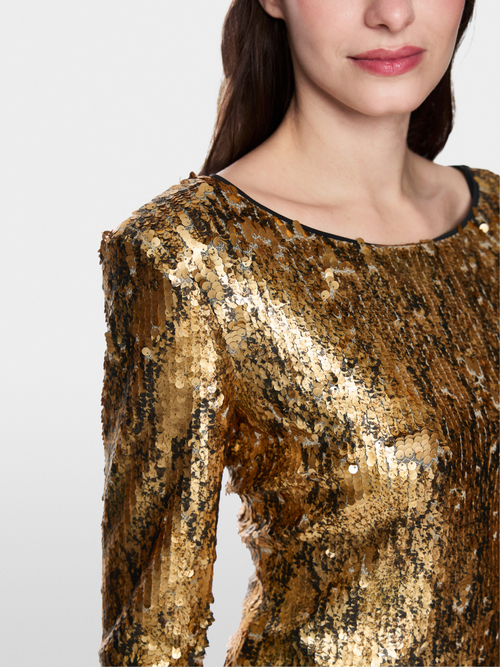 Golden sequin dress