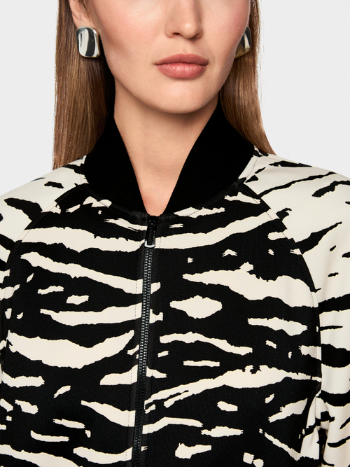 Blouson jacket with animal print