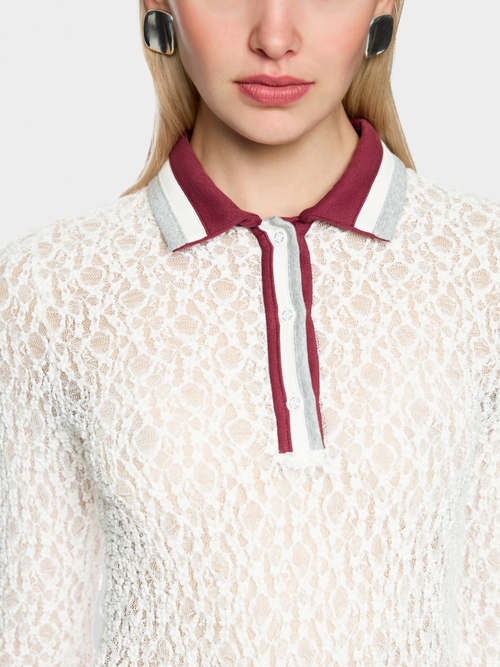 Polo shirt with lace