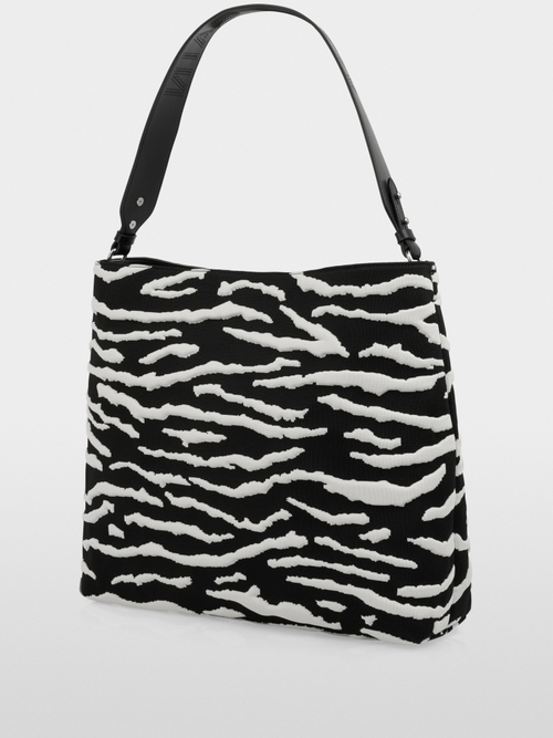 Shoulder bag with animal print