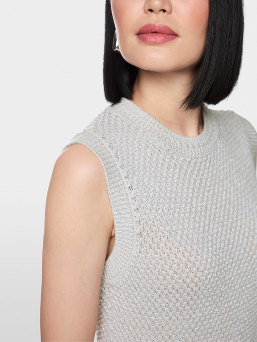 ‘Knitted in Germany’ pearl knit top