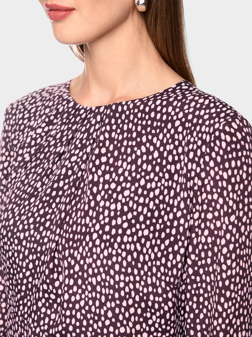 Maxi dress with polka dot print