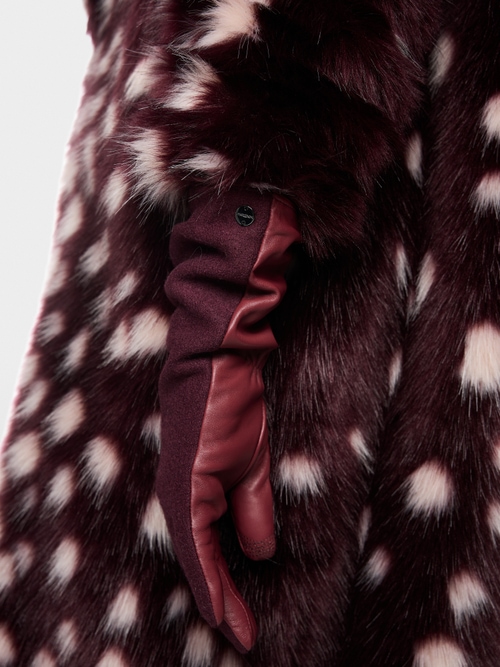 Leather-wool blend gloves
