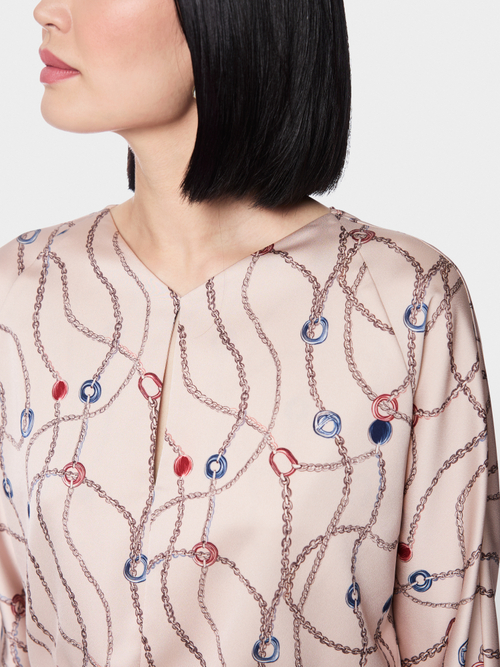 Midi dress with chain print