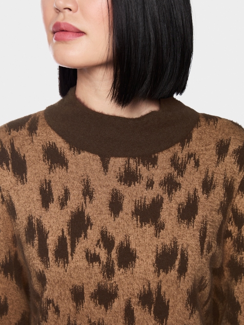 ‘Knitted in Germany’ leopard print dress