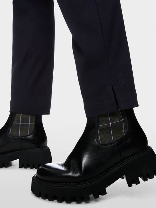 SILEA slim fit fabric trousers