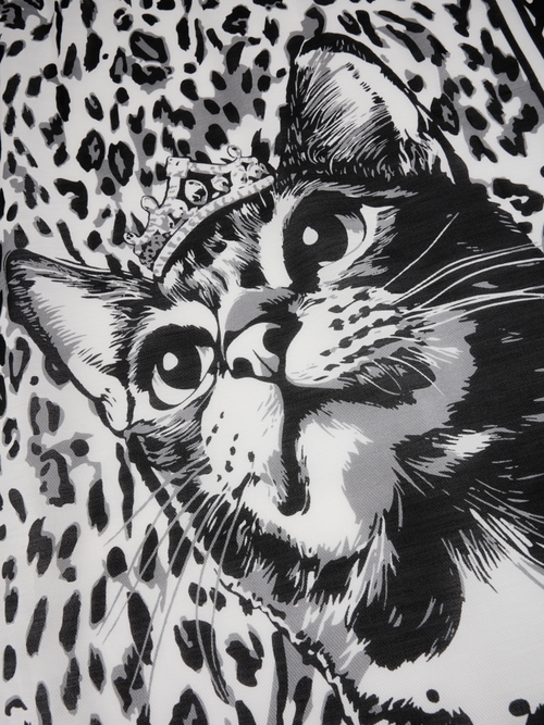 Printed cotton-silk scarf