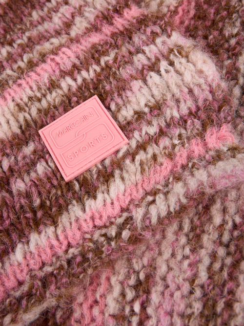 Écharpe en maille grossière avec alpaga et laine