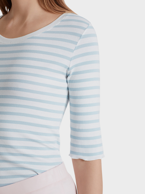Streifenshirt aus Ripp-Jersey