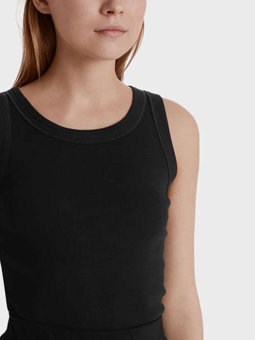 Tank top in fine ribbed jersey