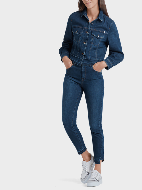 Jeansjacke mit volumigen Ärmeln