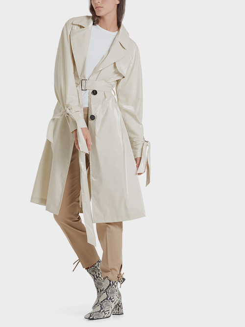 Trenchcoat mit Lack-Finish