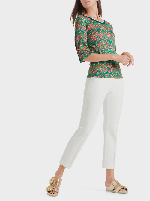 Jerseyshirt mit Millefleurs-Print