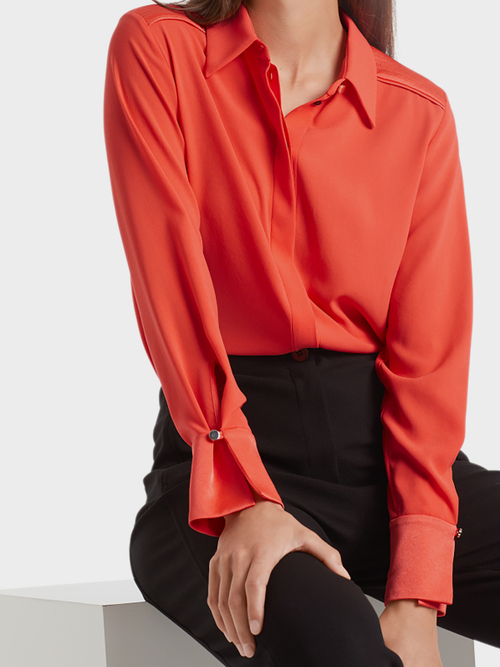 Bluse mit Matt/Glanz-Effekt