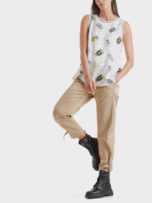 Top in bamboo and silk