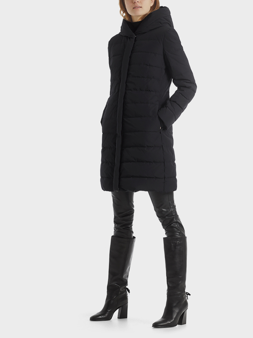 Down Coat with Fun Fur Vest