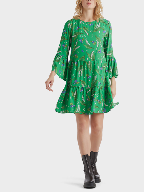 Dress with lily of the valley print