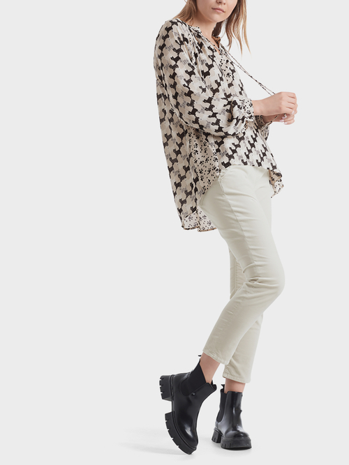 Blouse with puppy print
