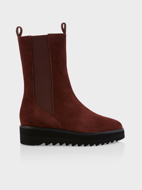 Bottines Chelsea en cuir velours
